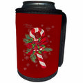 3dRose Vintage A Merry Christmas Candy Cane - Can Cooler Bottle Wrap (cc-384656)