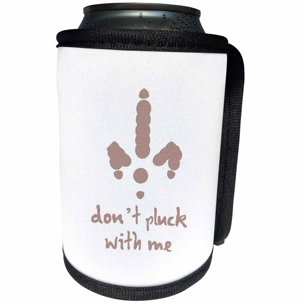 3dRose Dont Pluck With Me Thanksgiving Dinner Design - Can Cooler Bottle Wrap (cc-384672)