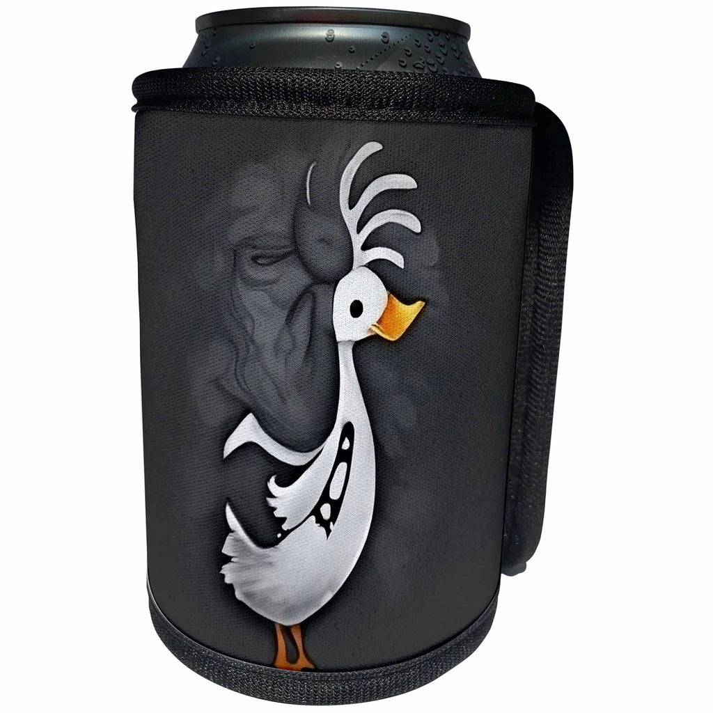 3dRose Cool Funny Cute Duck Dancing Kokopelli Abstract - Can Cooler Bottle Wrap (cc-385091)