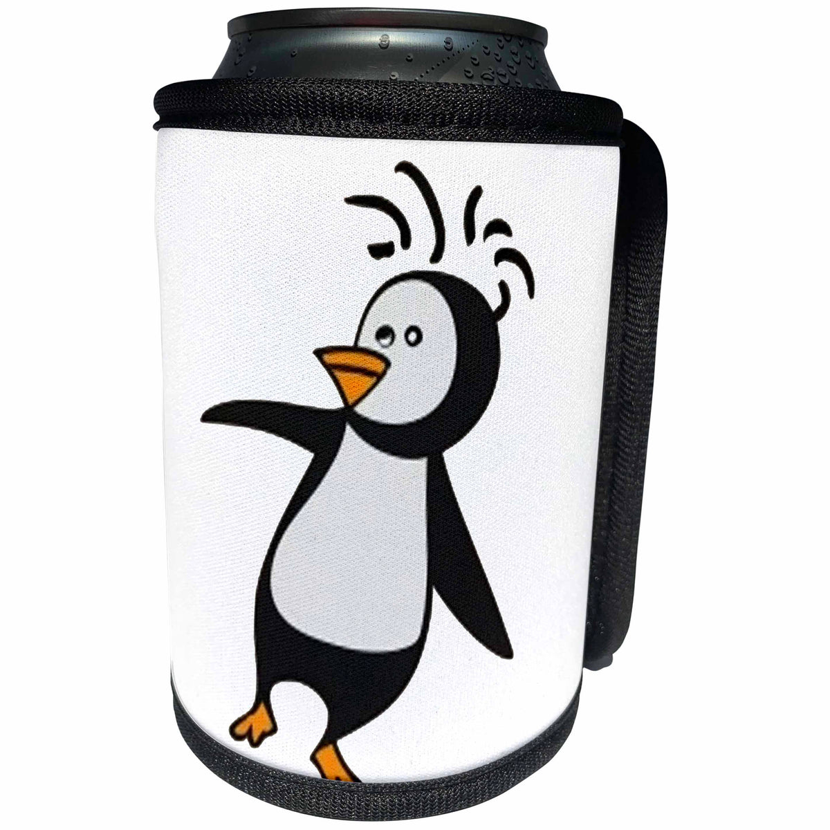 3dRose Cool Funny Cute Penguin Dancing Kokopelli Abstract - Can Cooler Bottle Wrap (cc-385102)