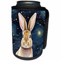 3dRose Rabbit in the Starry Night Sky - Can Cooler Bottle Wrap (cc-385163)