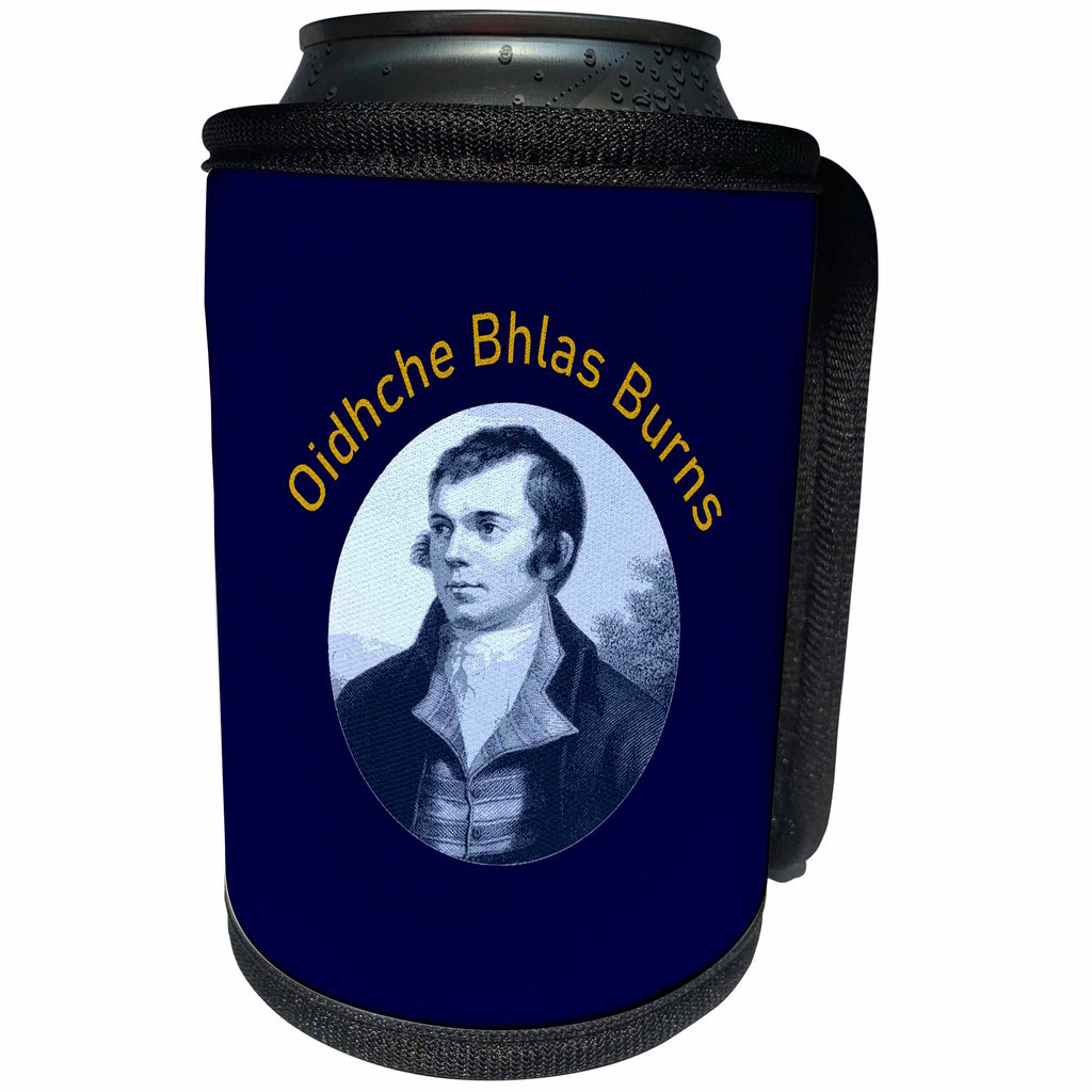 3dRose Robbie Burns - Oidhche Bhlas Burns - Can Cooler Bottle Wrap (cc-385216)