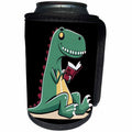 3dRose Cute Funny T-rex Dinosaur Reading Book called... - Can Cooler Bottle Wrap (cc-385416)