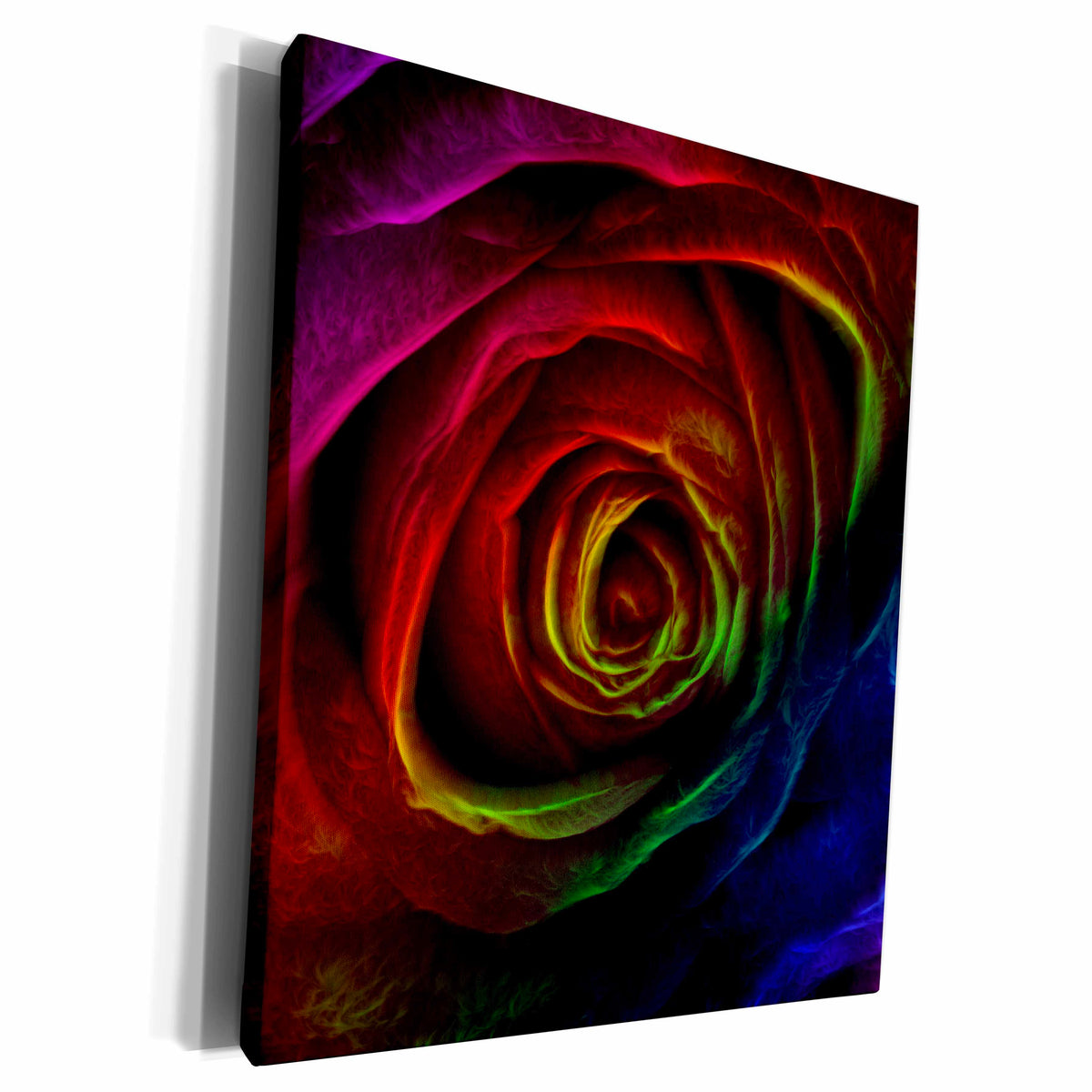 3dRose Modern Abstract Leaf Nature Vector Pattern - Museum Grade Canvas Wrap (cw_102362)