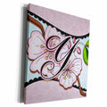 3dRose Cherry Blossom Flower Monogram Initial Y - Museum Grade Canvas Wrap (cw_102773)