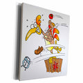 3dRose Early Morning Rooster Attack - Museum Grade Canvas Wrap (cw_103984)