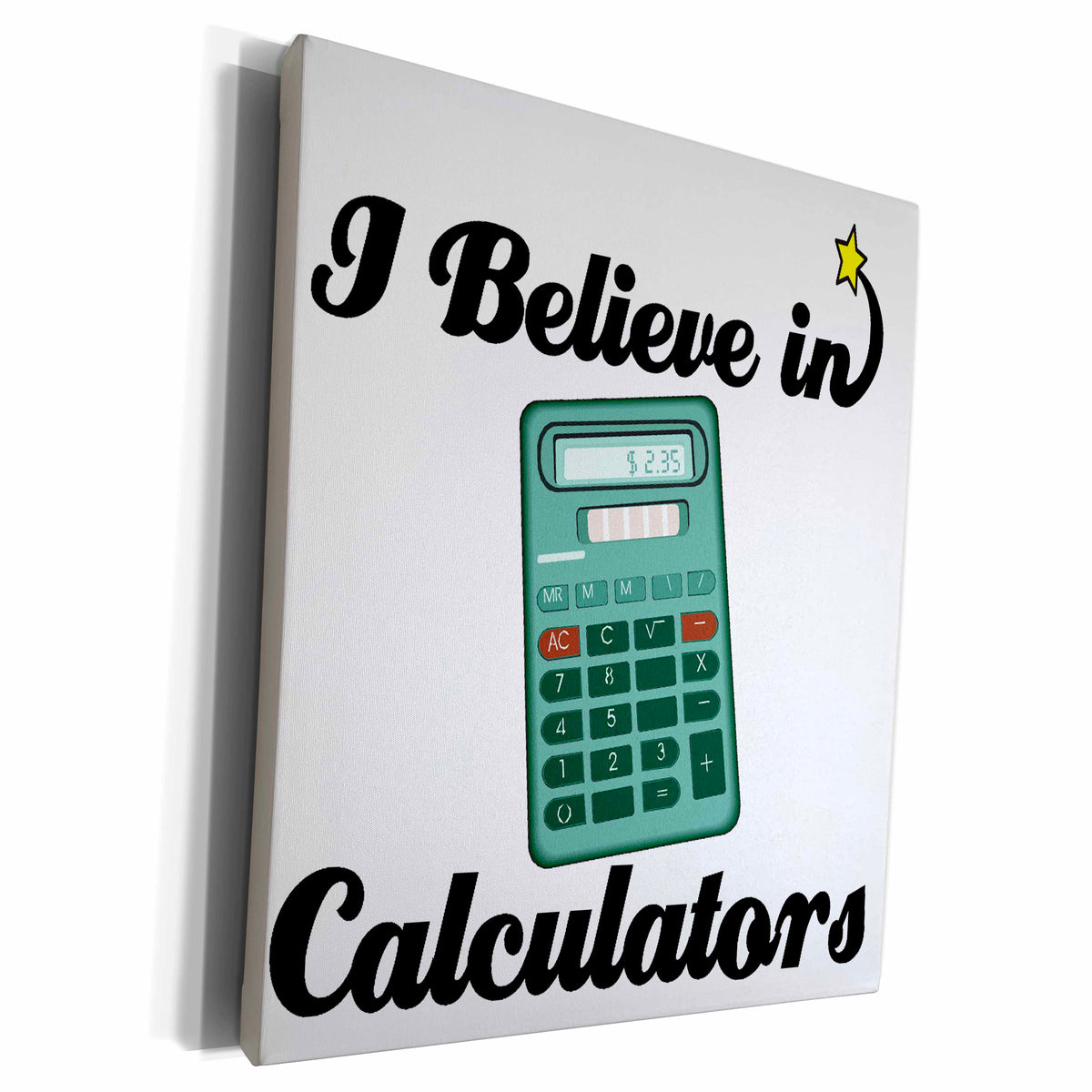 3dRose I Believe In Calculators - Museum Grade Canvas Wrap (cw_104920)