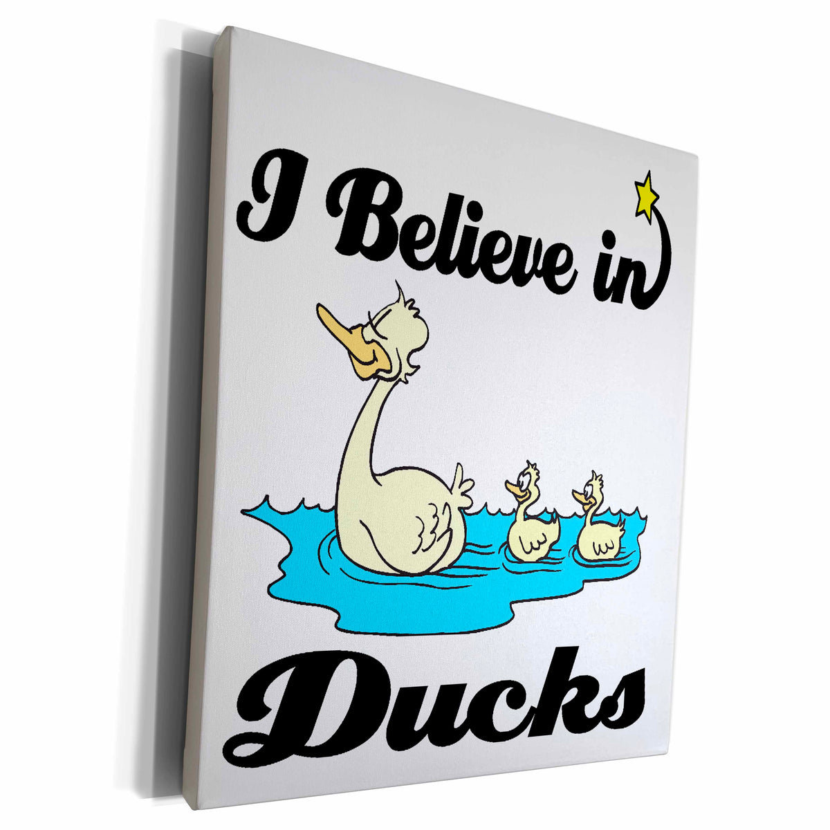 3dRose I Believe In Ducks - Museum Grade Canvas Wrap (cw_105126)