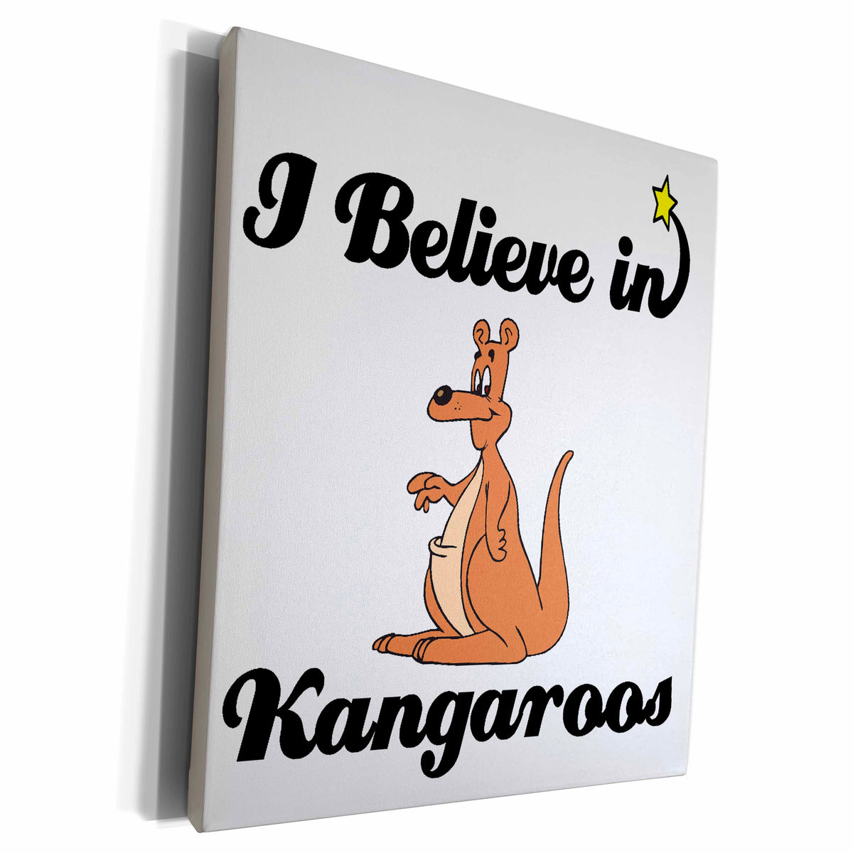 3dRose I Believe In Kangaroos - Museum Grade Canvas Wrap (cw_105200)
