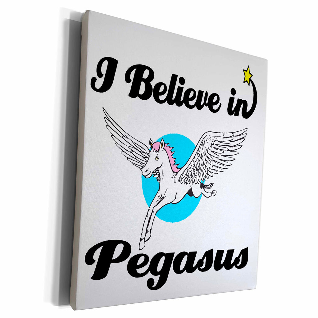 3dRose I Believe In Pegasus - Museum Grade Canvas Wrap (cw_105447)