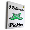 3dRose I Believe In Pickles - Museum Grade Canvas Wrap (cw_105464)