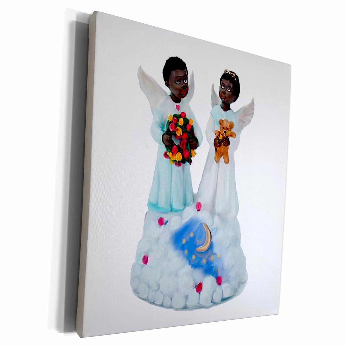 3dRose Angels - African-American angels - Museum Grade Canvas Wrap (cw_1069)