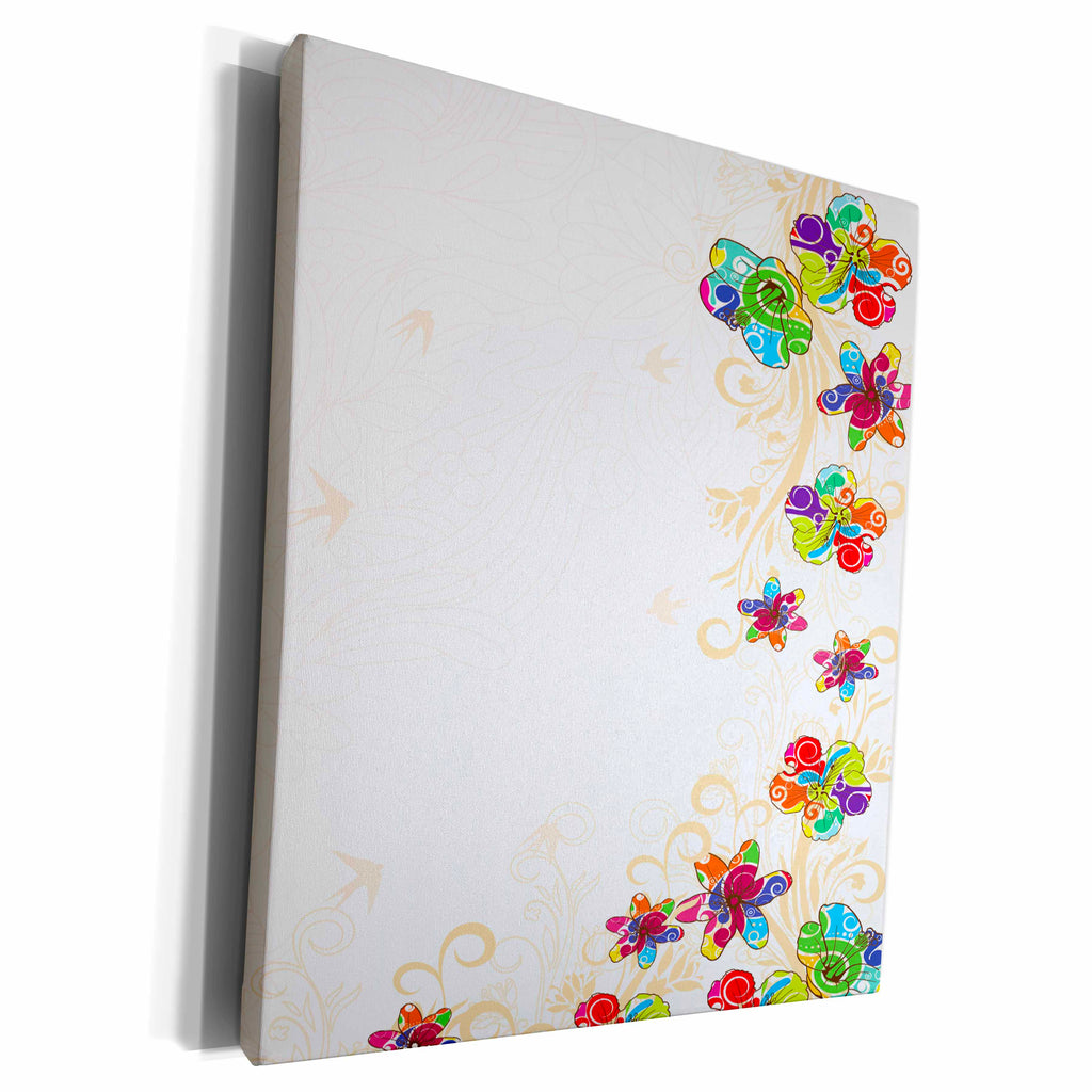 3dRose Lovely Modern Abstract Summer Starfish Nature Vector... - Museum Grade Canvas Wrap (cw_106904)