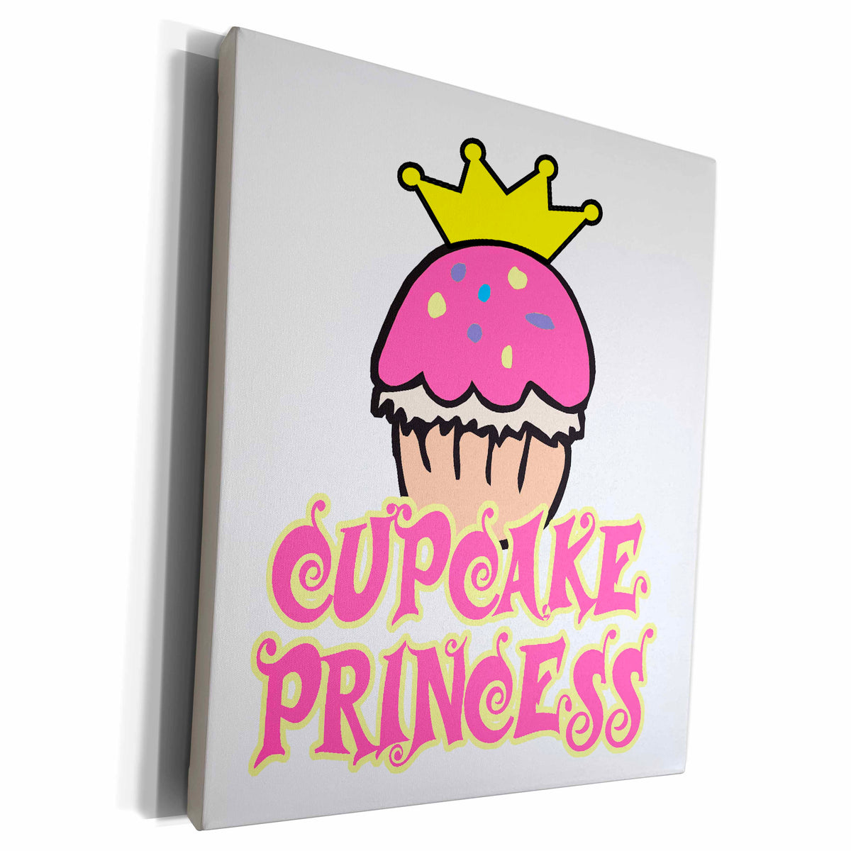 3dRose Dooni Designs Cute Cupcake Designs - Cupcake Princess - Museum Grade Canvas Wrap (cw_106937)