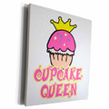 3dRose Dooni Designs Cute Cupcake Designs - Cupcake Queen - Museum Grade Canvas Wrap (cw_106938)