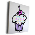 3dRose Pastel Dots Cupcake - Museum Grade Canvas Wrap (cw_106969)