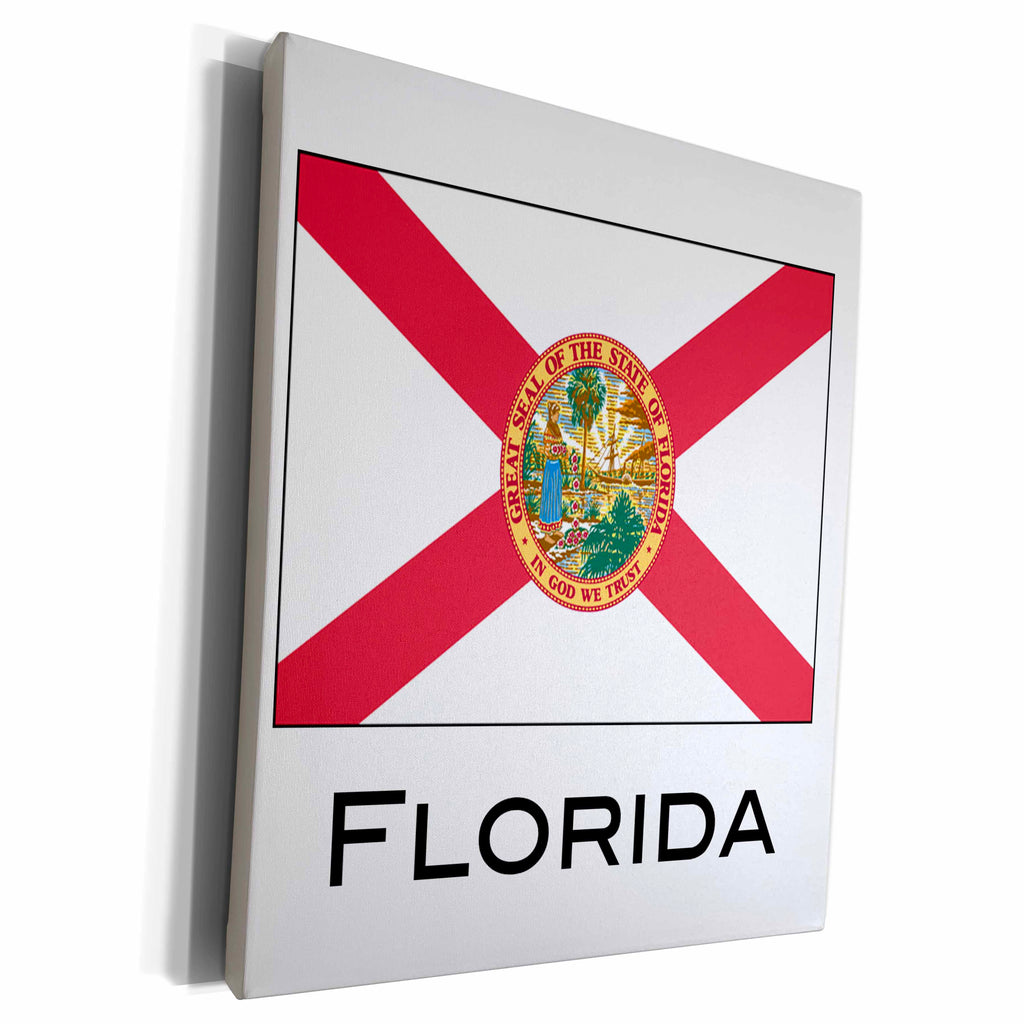 3dRose EvaDane - State Flags - Florida State Flag - Museum Grade Canvas Wrap (cw_107359)