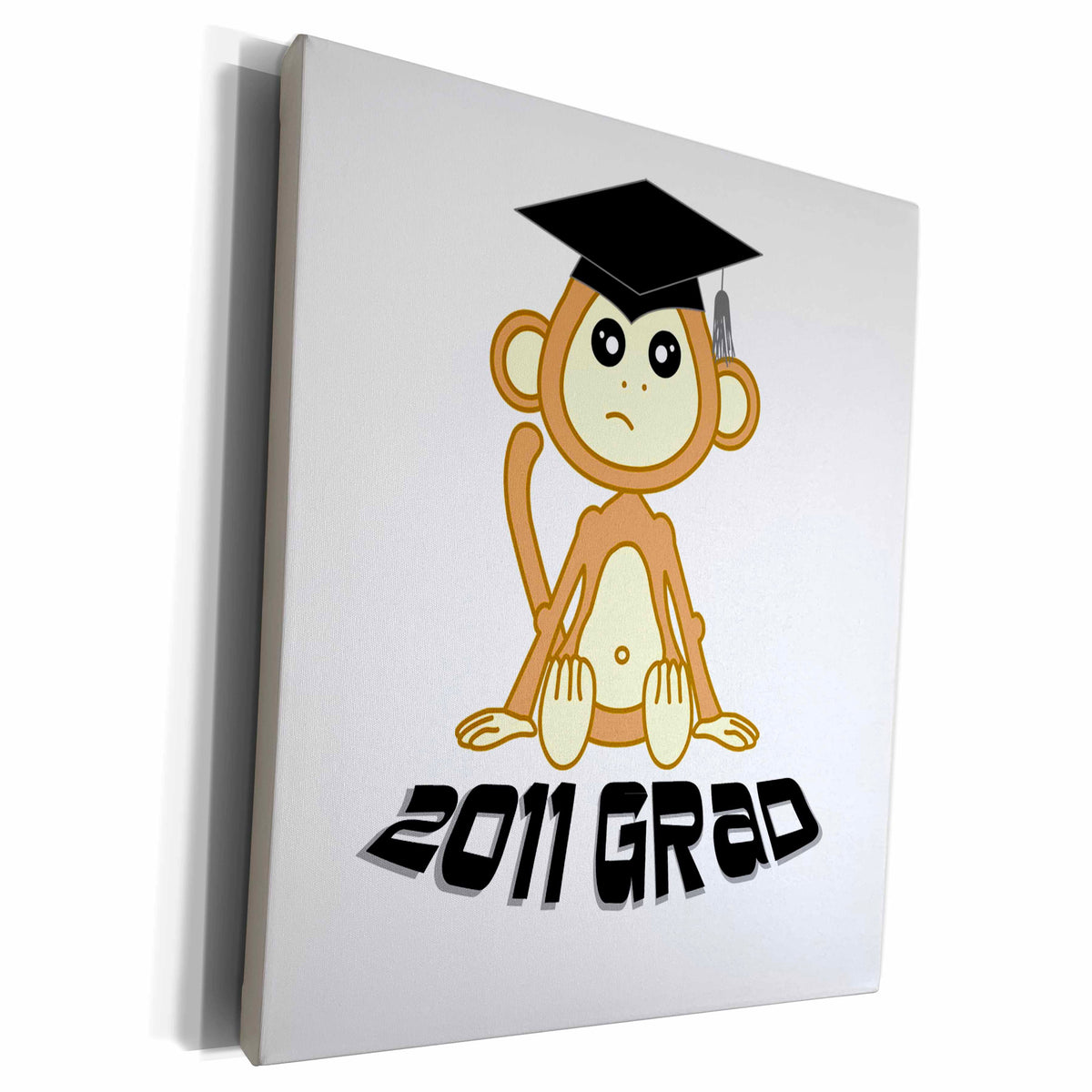3dRose Cute Monkey 2011 Grad - Museum Grade Canvas Wrap (cw_10779)