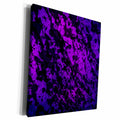 3dRose Purple with Black Ink Splatter - Museum Grade Canvas Wrap (cw_110667)