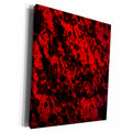 3dRose Red with Black Ink Splatter - Museum Grade Canvas Wrap (cw_110668)