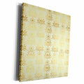 3dRose Ivory with Gold Damask Print - Museum Grade Canvas Wrap (cw_110697)