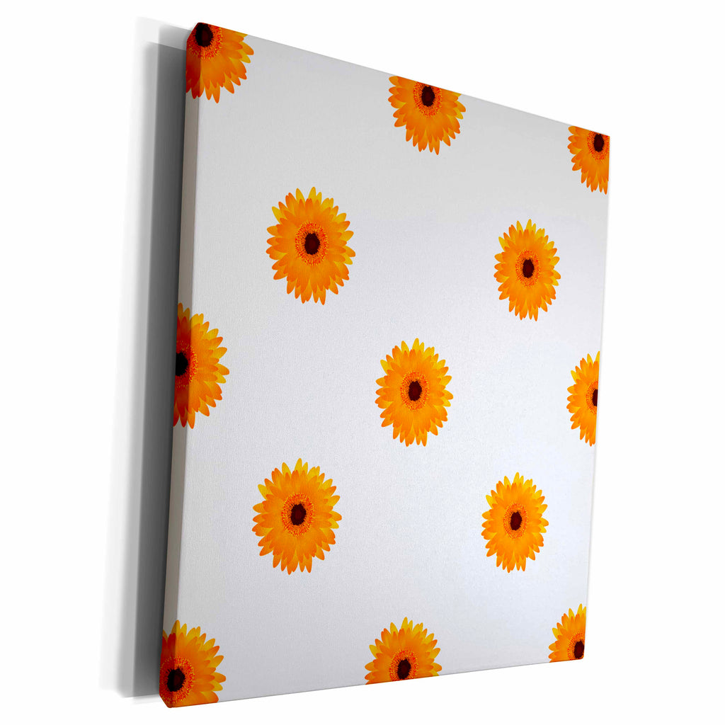 3dRose Pretty Orange Gerbera Daisies - Museum Grade Canvas Wrap (cw_110753)