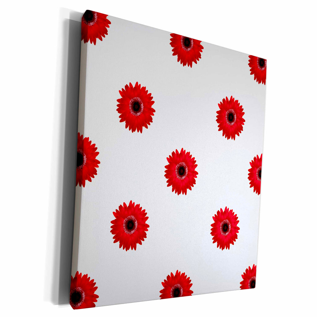 3dRose Pretty Red Gerbera Daisies - Museum Grade Canvas Wrap (cw_110754)
