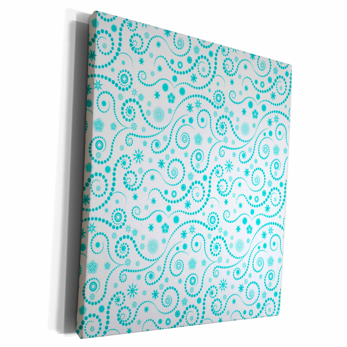 3dRose TNMGraphics Abstract Designs - Swirling Turquoise - Museum Grade Canvas Wrap (cw_11077)