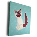 3dRose Kawaii Cats - Cute Siamese Kitty - Museum Grade Canvas Wrap (cw_110770)