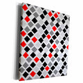 3dRose TNMGraphics Abstract Designs - Diamonds With Red - Museum Grade Canvas Wrap (cw_11078)
