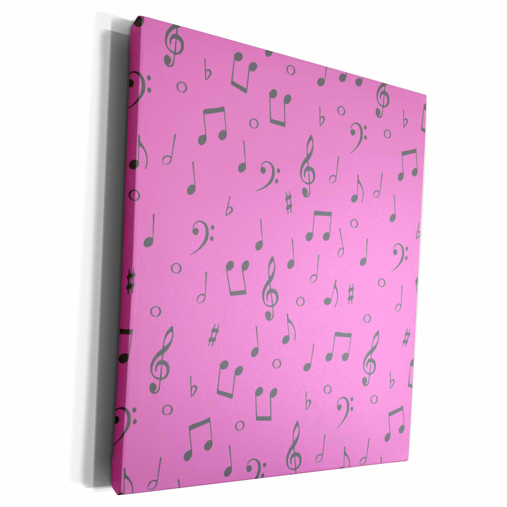 3dRose TNMGraphics Patterns - Music - Museum Grade Canvas Wrap (cw_11104)