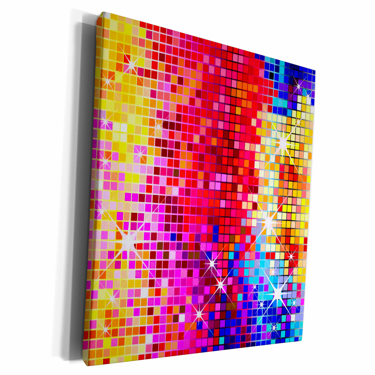 3dRose TNMGraphics Abstract Designs - Colorful Sparkles - Museum Grade Canvas Wrap (cw_11117)