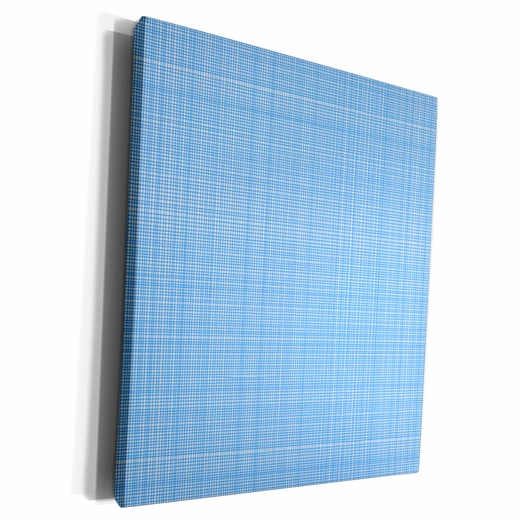 3dRose TNMGraphics Patterns - Blue Plaid - Museum Grade Canvas Wrap (cw_11126)
