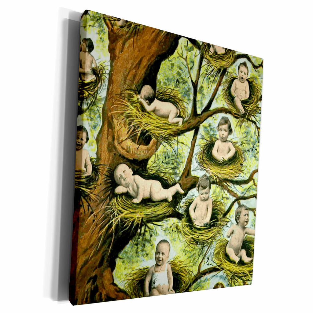3dRose TNMGraphics Children - Babies in Trees - Museum Grade Canvas Wrap (cw_11157)