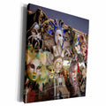 3dRose EvaDane - Italy - Masks in Shop Window - Museum Grade Canvas Wrap (cw_112227)