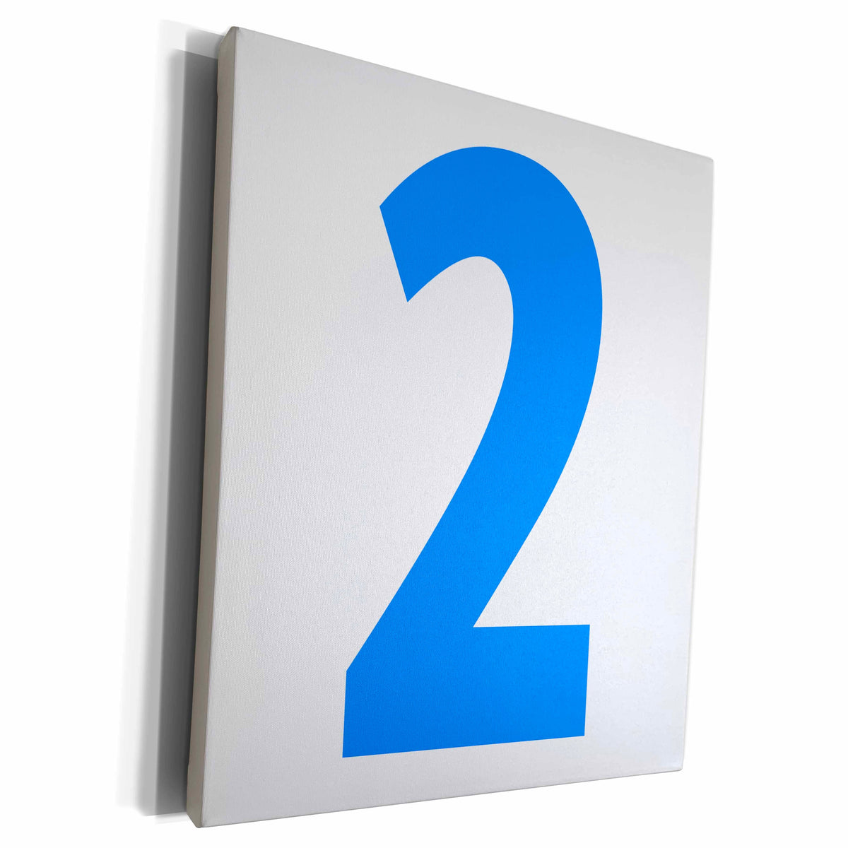 3dRose EvaDane - Numbers - 2, Happy 2nd Birthday, Blue - Museum Grade Canvas Wrap (cw_112246)