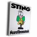 3dRose Bee Sting Neurofibromatosis Awareness Ribbon Cause... - Museum Grade Canvas Wrap (cw_115044)