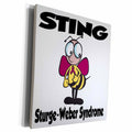 3dRose Bee Sting Sturge-Weber Syndrome Awareness Ribbon... - Museum Grade Canvas Wrap (cw_115072)