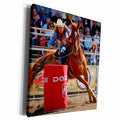 3dRose Horse - Barrel Racing - Museum Grade Canvas Wrap (cw_1158)