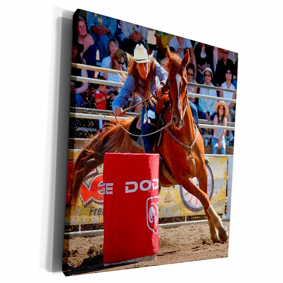 3dRose Horse - Barrel Racing - Museum Grade Canvas Wrap (cw_1158)