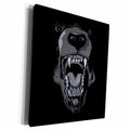 3dRose Ferocious Growling Black Bear Face Vector... - Museum Grade Canvas Wrap (cw_116188)