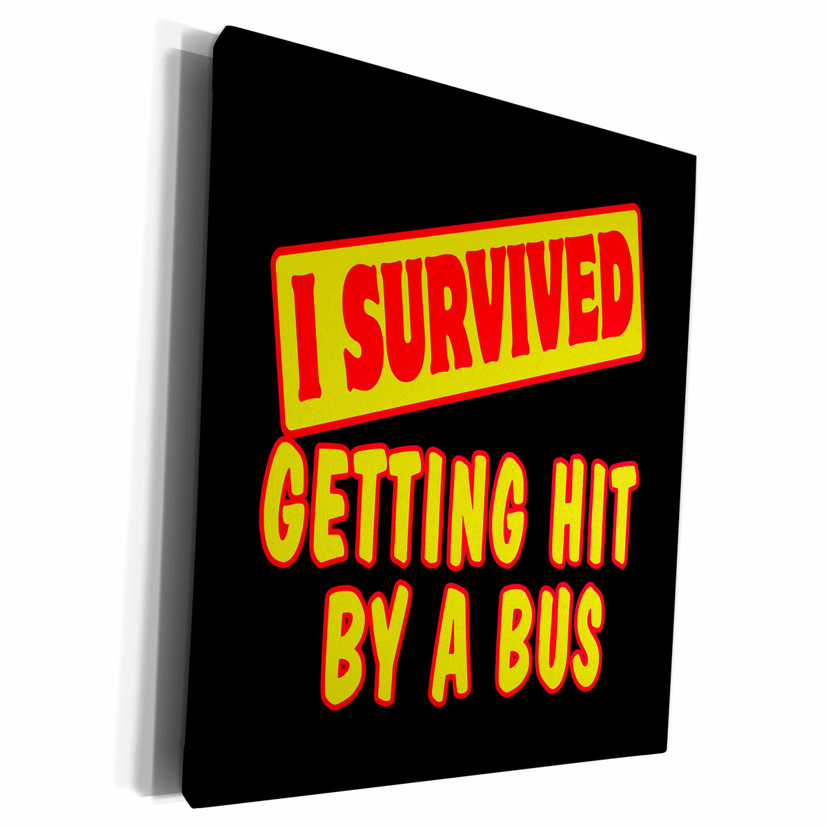 3dRose I Survived Getting Hit By A Bus Survial Pride And... - Museum Grade Canvas Wrap (cw_117951)