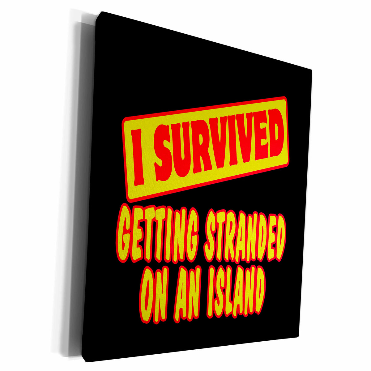 3dRose I Survived Getting Stranded On An Island Survial... - Museum Grade Canvas Wrap (cw_117965)