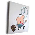 3dRose Late For Work Funny Cartoon - Museum Grade Canvas Wrap (cw_118762)