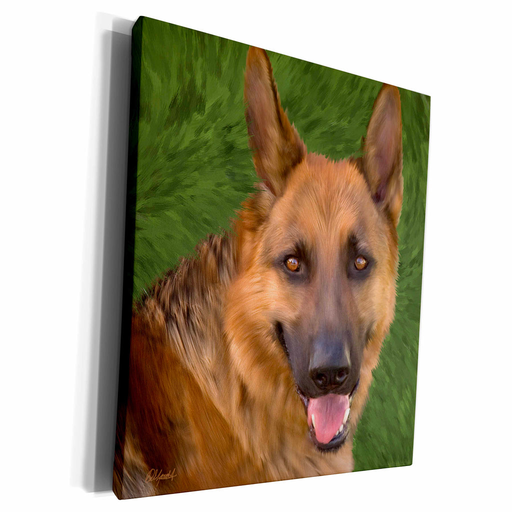 3dRose Doreen Erhardt Dogs - German Shepard - Museum Grade Canvas Wrap (cw_11979)