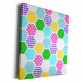 3dRose Colorful honeycomb pattern - modern girly multicolor... - Museum Grade Canvas Wrap (cw_120219)