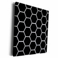 3dRose Black and white honeycomb hexagon pattern -... - Museum Grade Canvas Wrap (cw_120224)