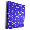 3dRose Navy blue honeycomb pattern - stylish honey comb... - Museum Grade Canvas Wrap (cw_120228)