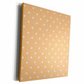 3dRose Orange polka dot pattern - small white dots on pastel... - Museum Grade Canvas Wrap (cw_120242)