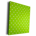 3dRose Green polka dot pattern - little white dots on bright... - Museum Grade Canvas Wrap (cw_120243)